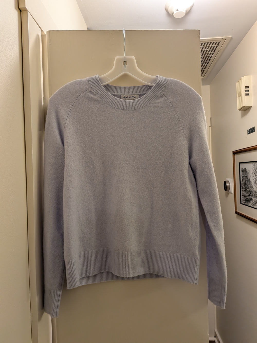 Athleta Hawthorn Light Blue Crewneck Sweater Extra Fine Merino Wool - XXS